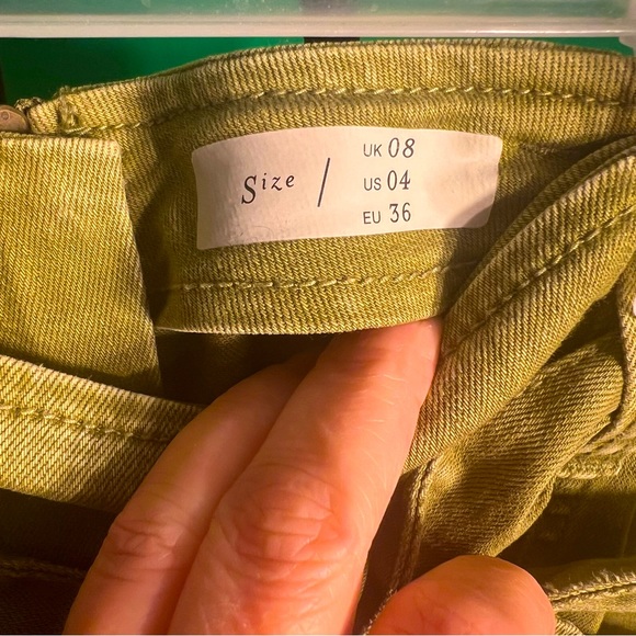 Size 4US/36 Euro Anthropology Fancy Skirt with Belt Two FrontPockets BackZipper - Picture 10 of 12